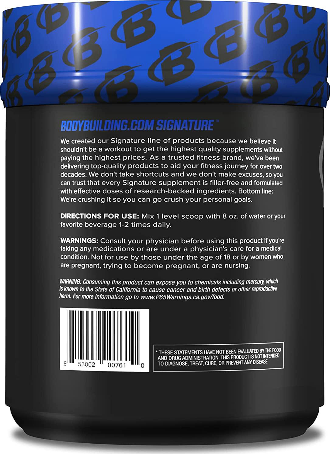 Bodybuilding.com Signature Creatine Monohydrate Powder, Pure Creatine, Muscle Size, Strength, Power, Performance, Recovery, 400 Grams, 80 Servings, Unflavored