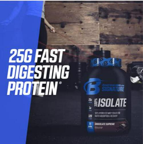 Bodybuilding.com Signature Signature 100% Whey Isolate | Hydrolyzed Whey Protein Isolate | Aid Recovery and Build Muscle | 5 Lbs. Chocolate