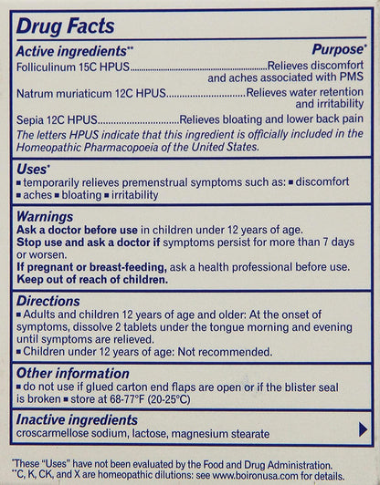 Boiron Cyclease PMS, 60 Tablets, Homeopathic Medicine for PMS Relief