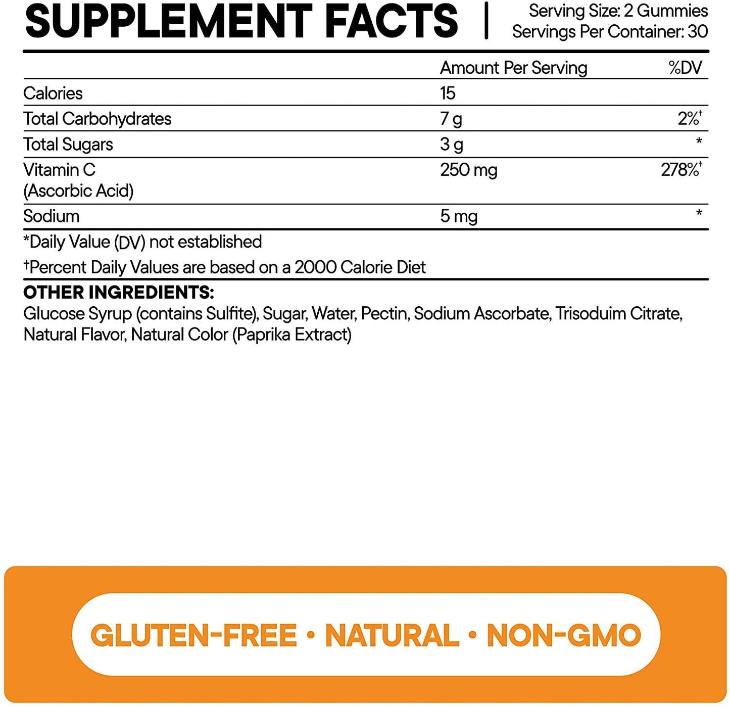 Bolt Vitamin C Immune Support Gummies Designed for Defense, Non-GMO, Natural and Pectin-Based; 120 Gummies (2 Pack)