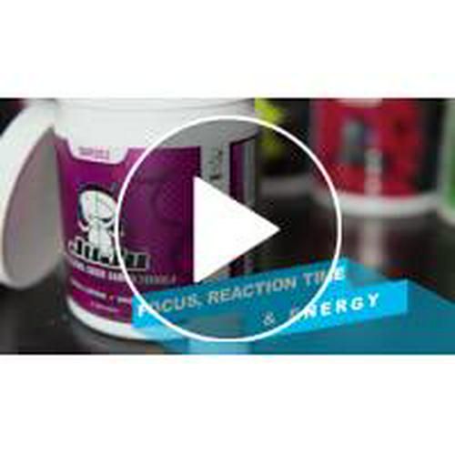 Bomber Pop Tub - Juju Professional Grade Gaming Energy Drink Mix  -  Healthy Supplement Increases Focus, Energy, Reaction time, Eye Health. Natural Caffeine, nootropics, Vitamins. Sugar-Free, Keto.