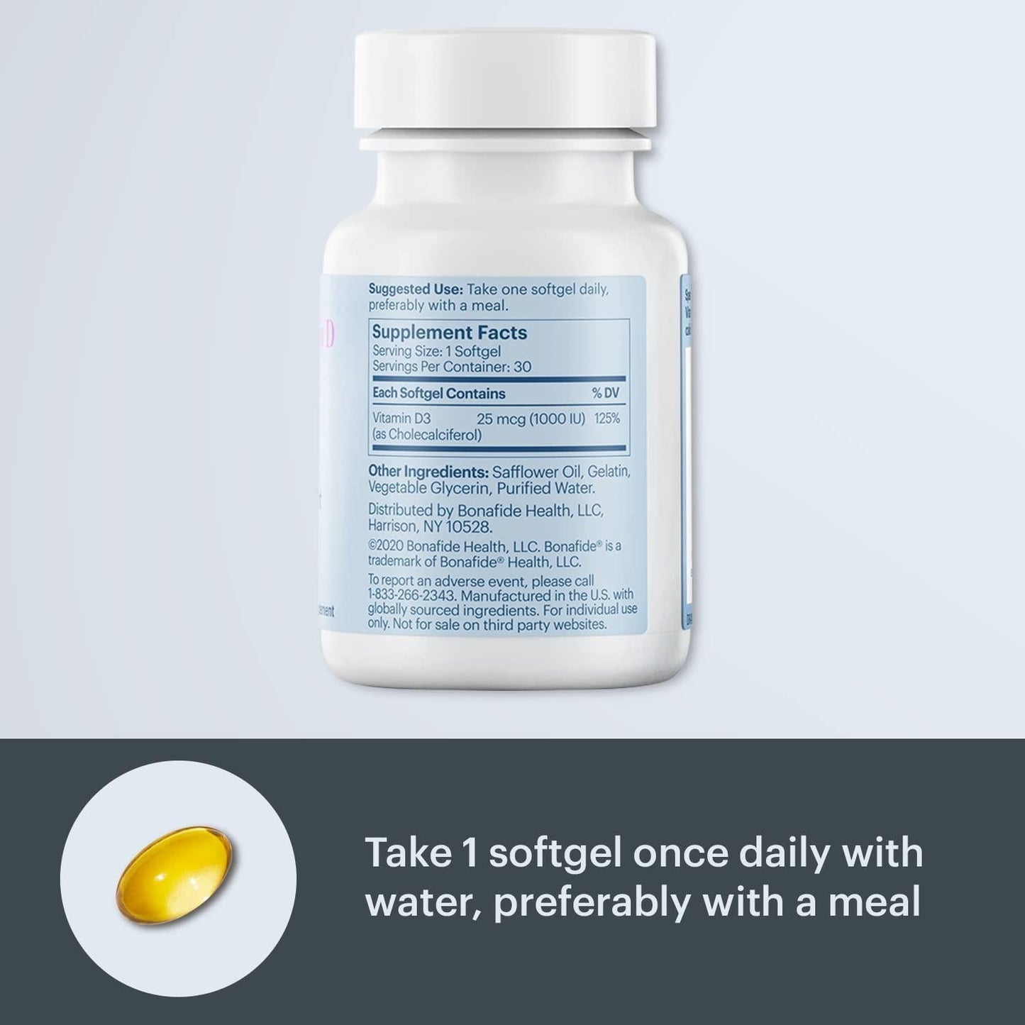 Bonafide Vitamin D for Bone Health and Immunity 30 Soft Gels (1)