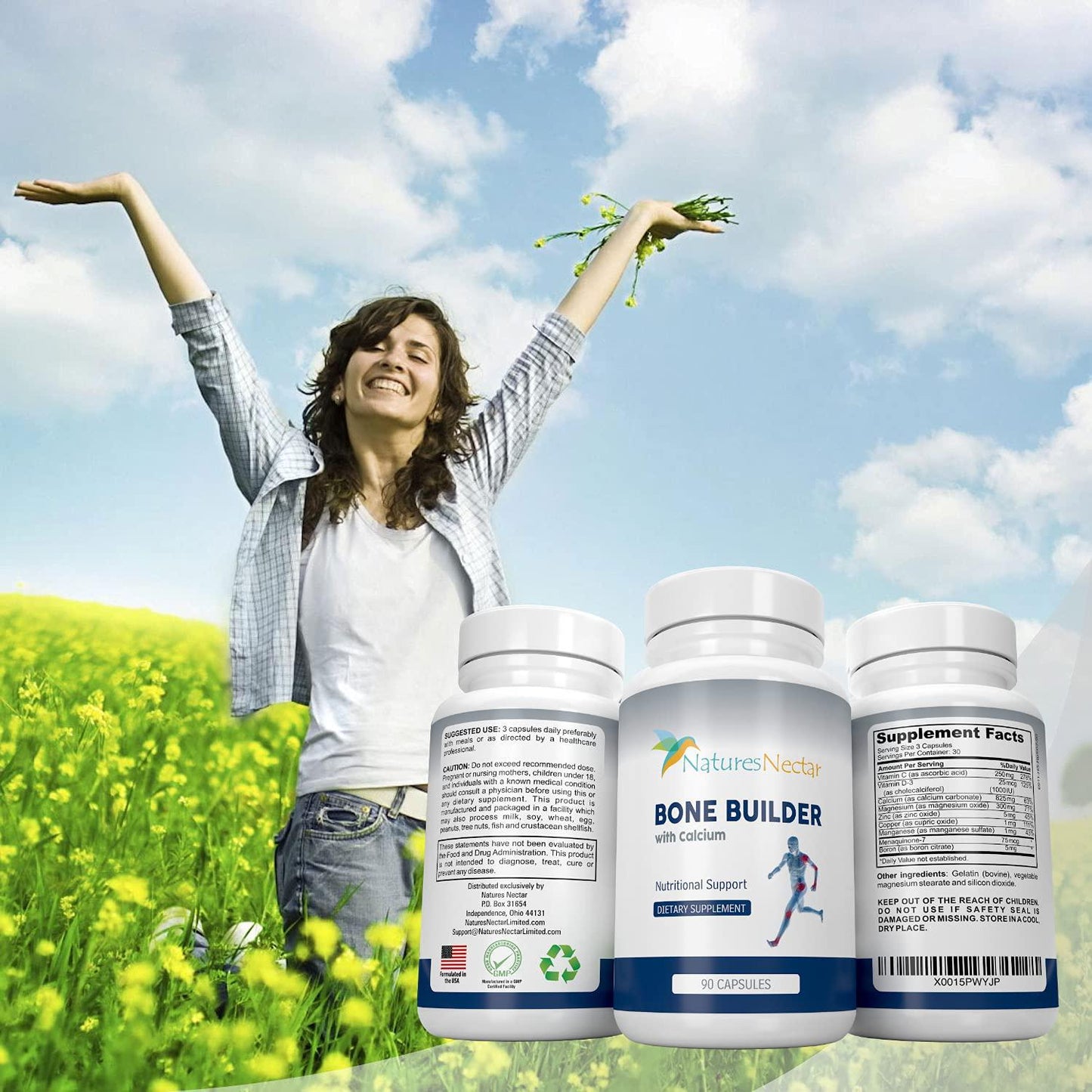 Bone Builder Joint Supplements for Women - Increased Bone Health Plus New Growth - Fights Osteoporosis - Bone Strength Formula - Organic Bone Care for Max Raw Absorption Boost - Feel New Life and Alive