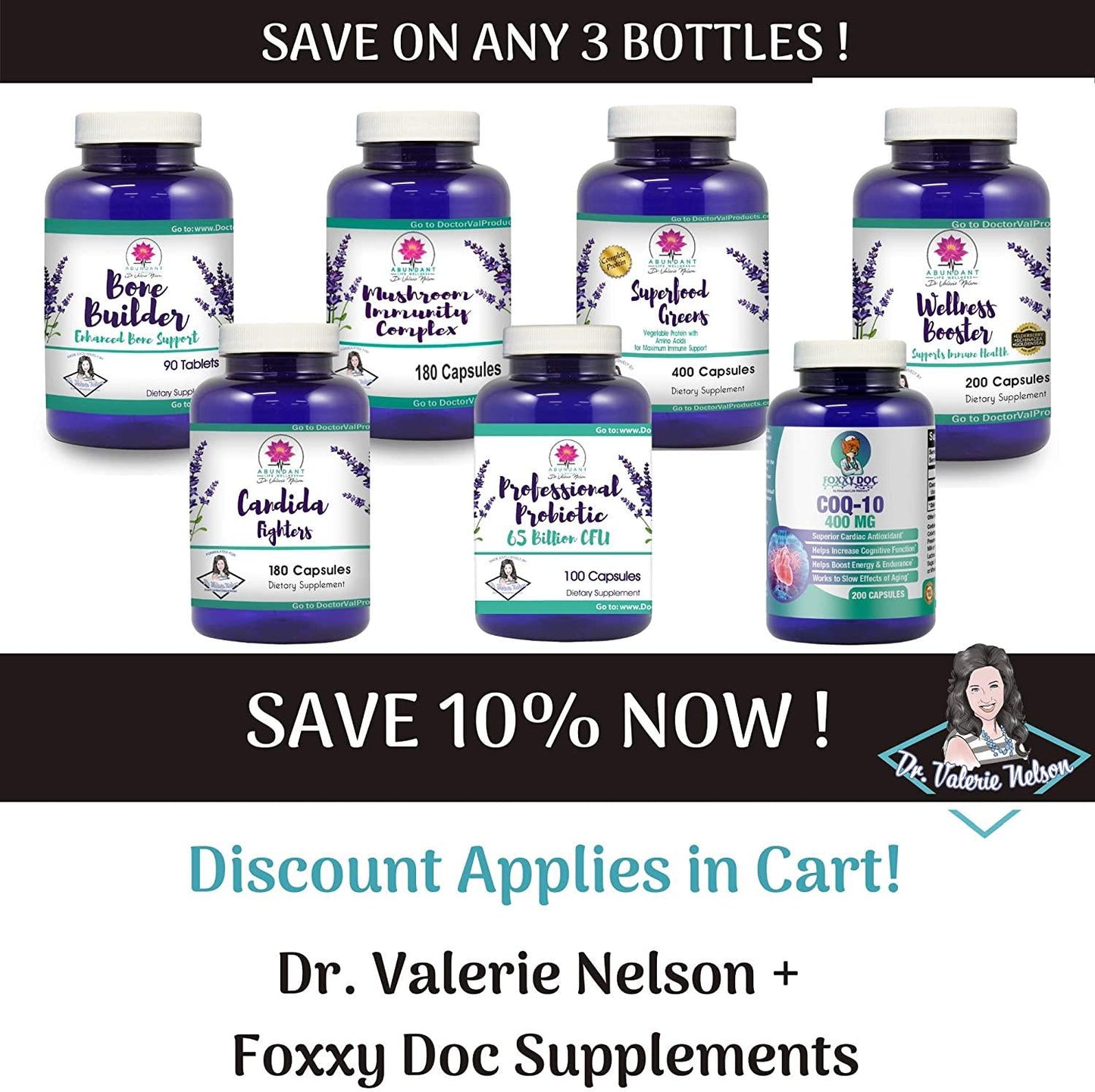 Bone Builder with Calcium; Magnesium; Boron, Silica, Vandadium, D3 and More to Help Ease and Strengthen Bones by Dr. Valerie Nelson