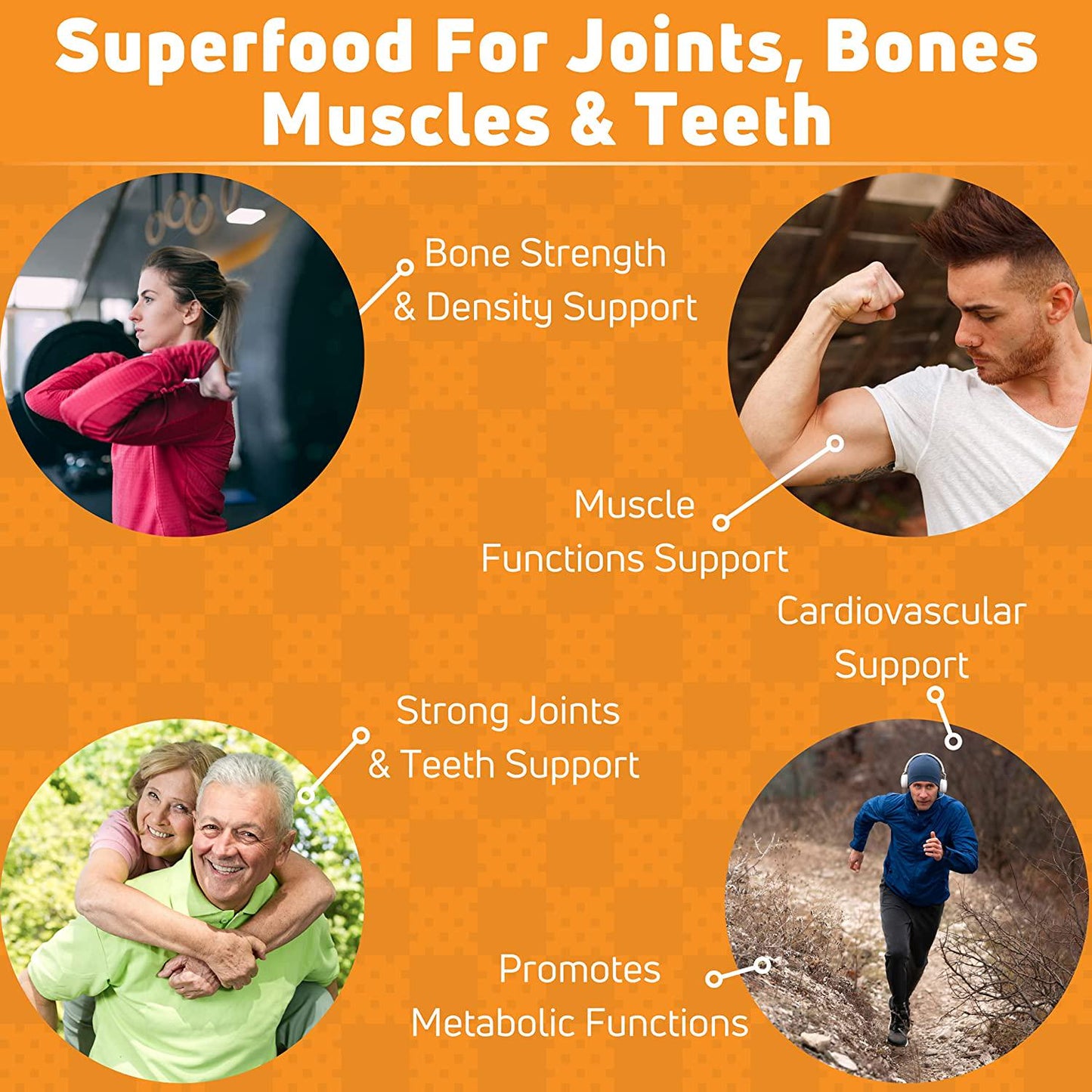 Bone Strength Calcium Magnesium Supplement by SHIFAA NUTRITION | With Vitamin D3, Trace Minerals | Supports Cardiovascular Health and Metabolic Functions | NON-GMO Cal Mag | Halal Vitamins | 30 servings