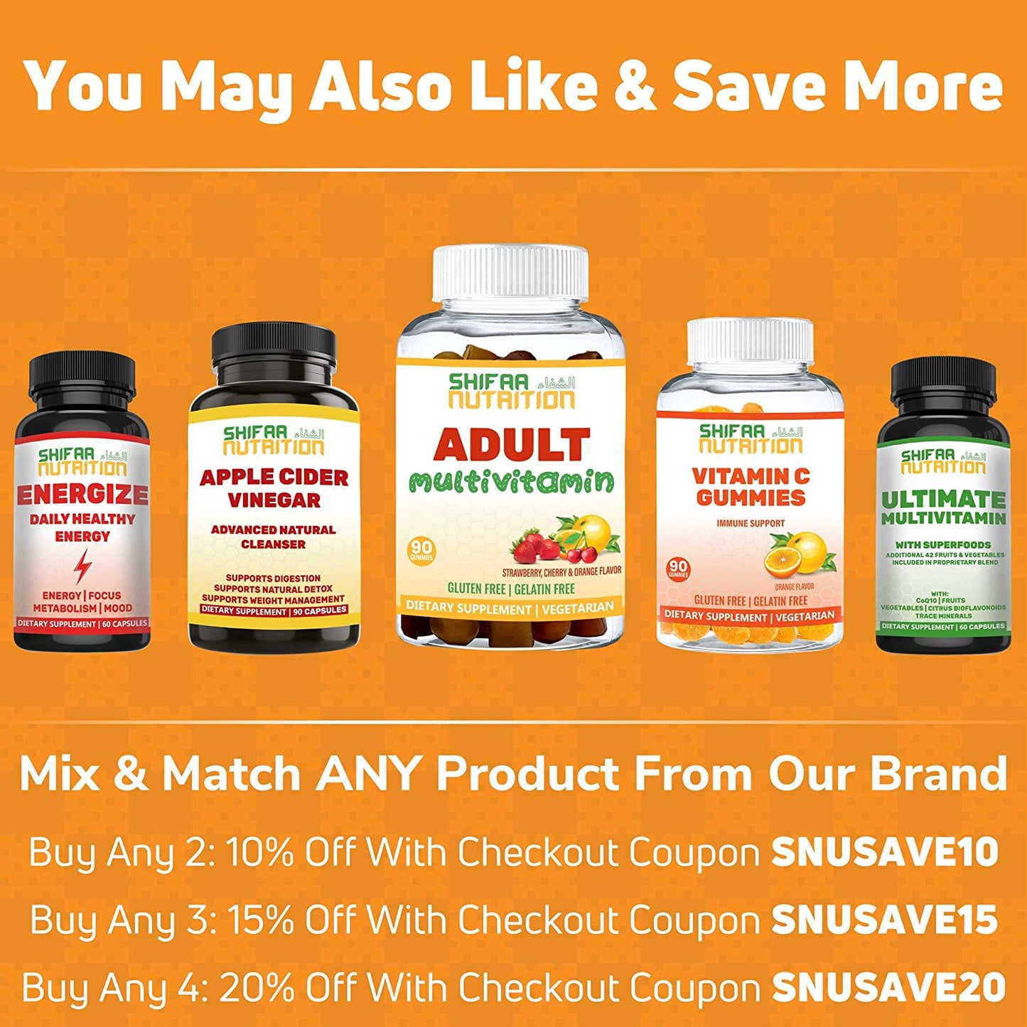 Bone Strength Calcium Magnesium Supplement by SHIFAA NUTRITION | With Vitamin D3, Trace Minerals | Supports Cardiovascular Health and Metabolic Functions | NON-GMO Cal Mag | Halal Vitamins | 30 servings