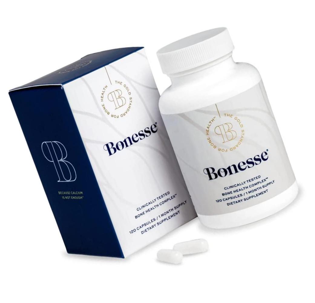 Bonesse, Patented Bone Health Supplement, Increases Density, Joint Support, Vitamins K2 D3 | 30 Day Supply 120 Capsules