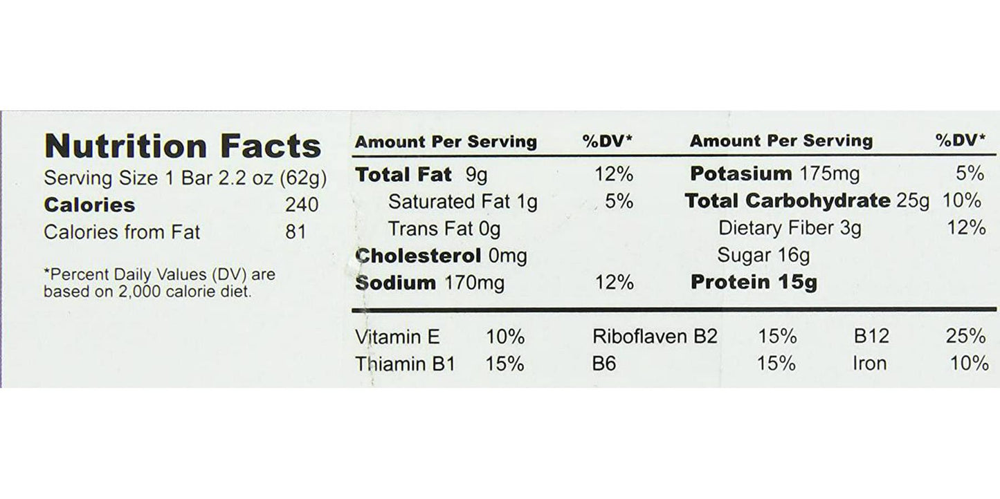 Bonk Breaker Plant-Based Protein Bars, Gluten Free, Dairy Free, Non-GMO Ingredients to Support Performance, 1 Box of 12 Bars, Peanut Butter and Jelly