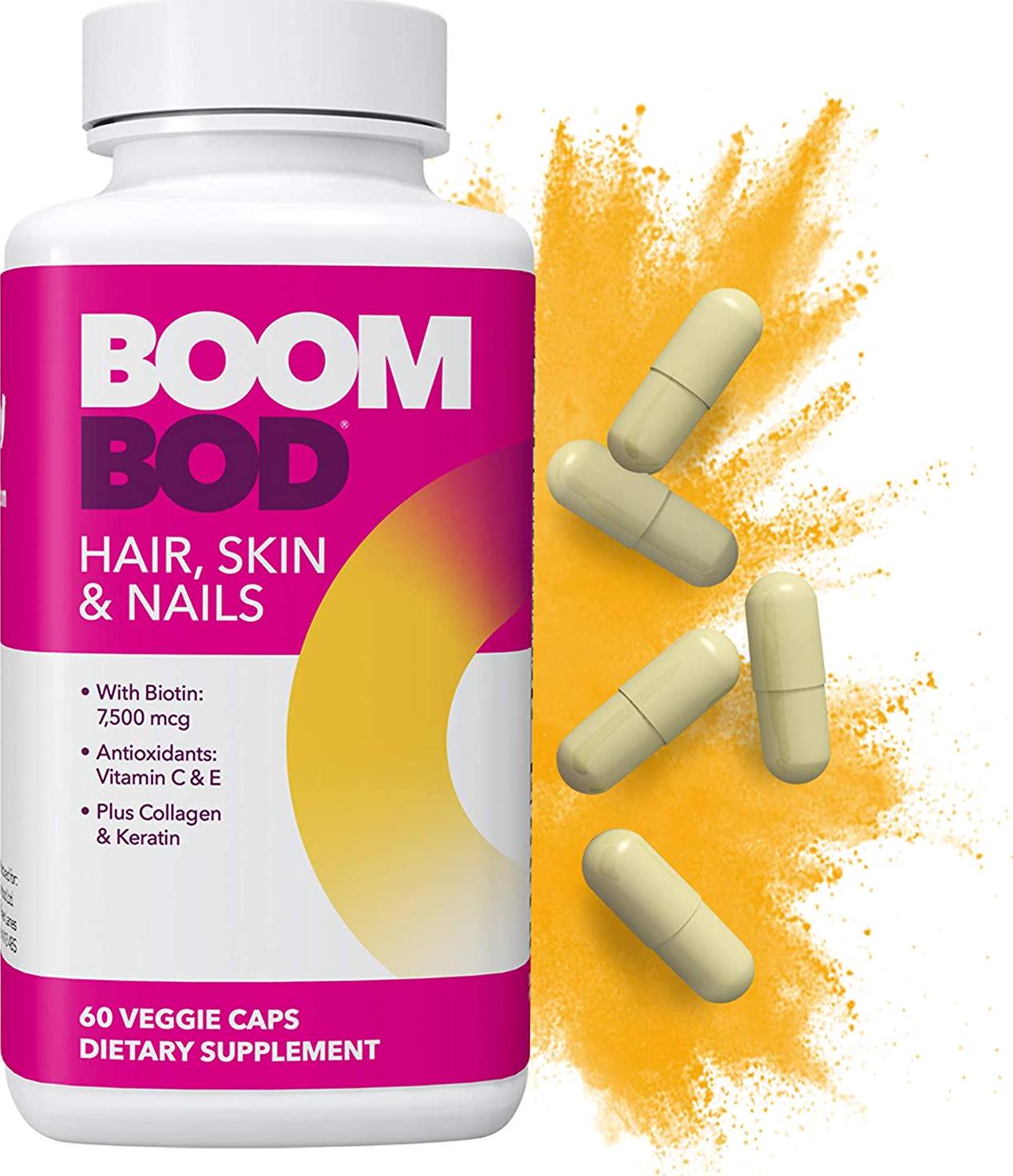 Boombod, Hair Skin and Nails Vitamin Supplement for Women, 60 Capsules