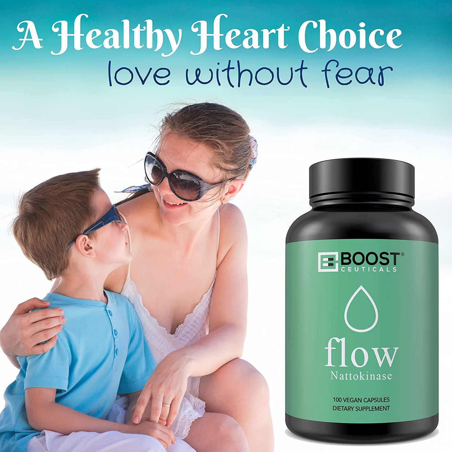 BoostCeuticals Nattokinase 100 200 mg Ideal No Additives 4000FU Supplement – Vegan – Non GMO Gluten Free Pure Natural Blood Thinner - 100 Servings Per Bottle