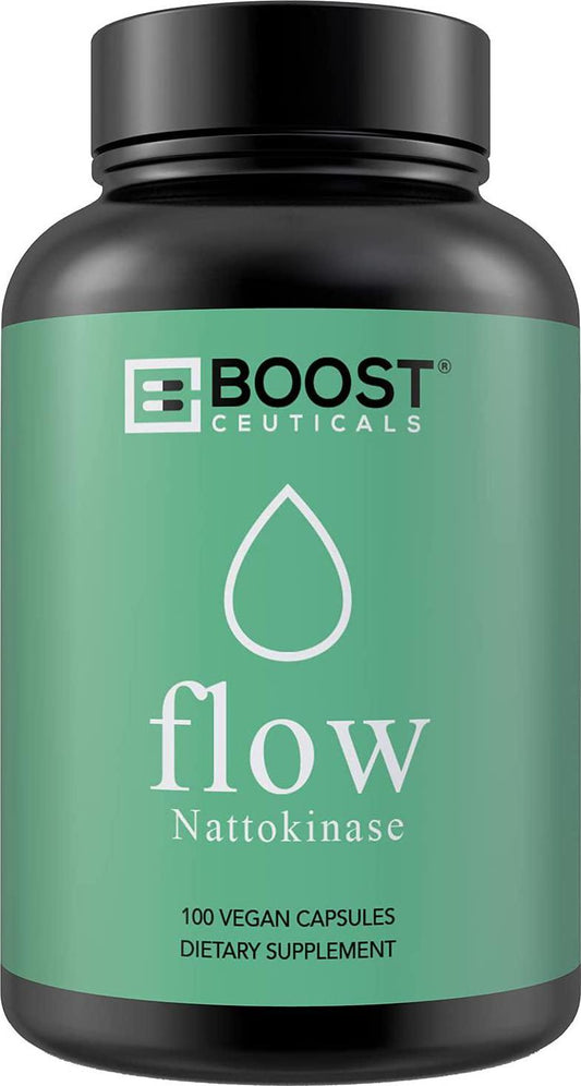 BoostCeuticals Nattokinase 100 200 mg Ideal No Additives 4000FU Supplement – Vegan – Non GMO Gluten Free Pure Natural Blood Thinner - 100 Servings Per Bottle