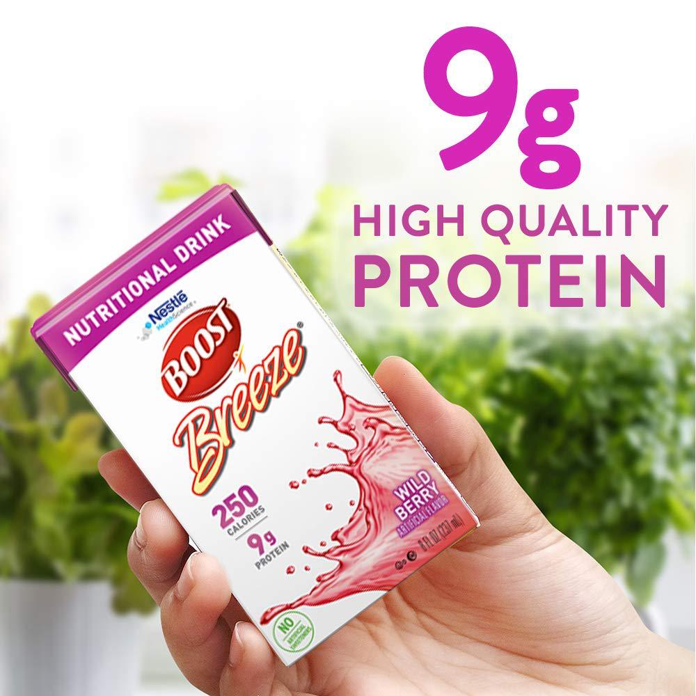 Boost Breeze Nutritional Drink, Wild Berry Box, 8 Fl Oz (Pack of 27)