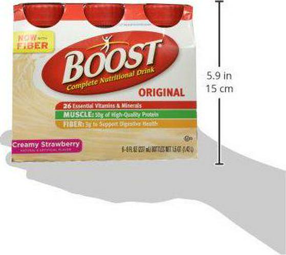 Boost Complete Nutritional Drink, Creamy Strawberry, 8 Ounces Each (Pack of 6)