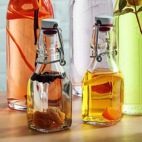 Bormioli Rocco Swing Top Square Glass .125 Liter (4.25 Ounce) Bottle