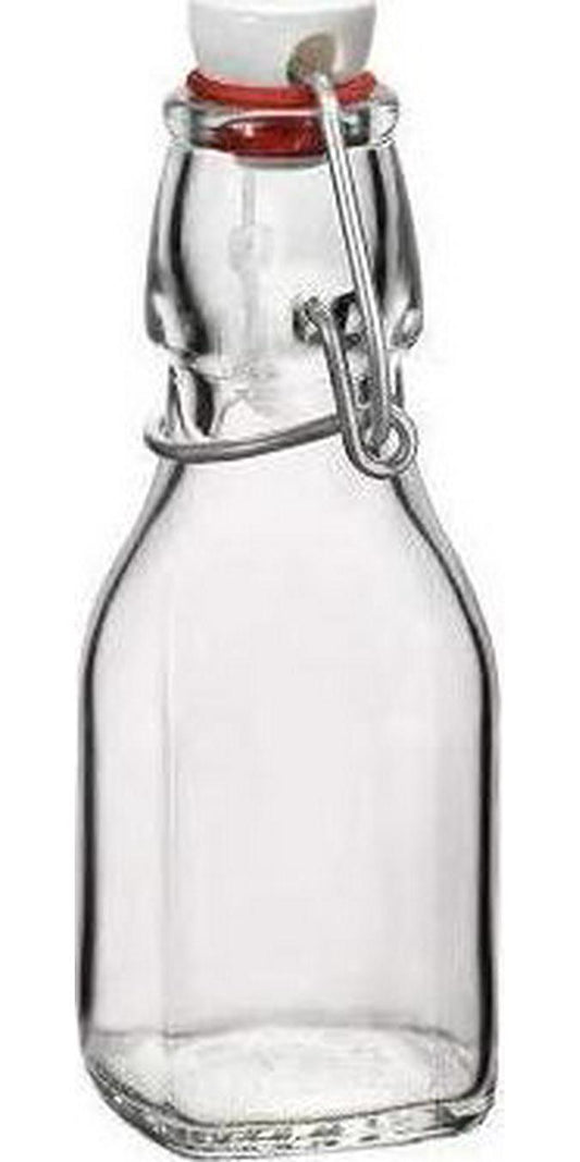 Bormioli Rocco Swing Top Square Glass .125 Liter (4.25 Ounce) Bottle