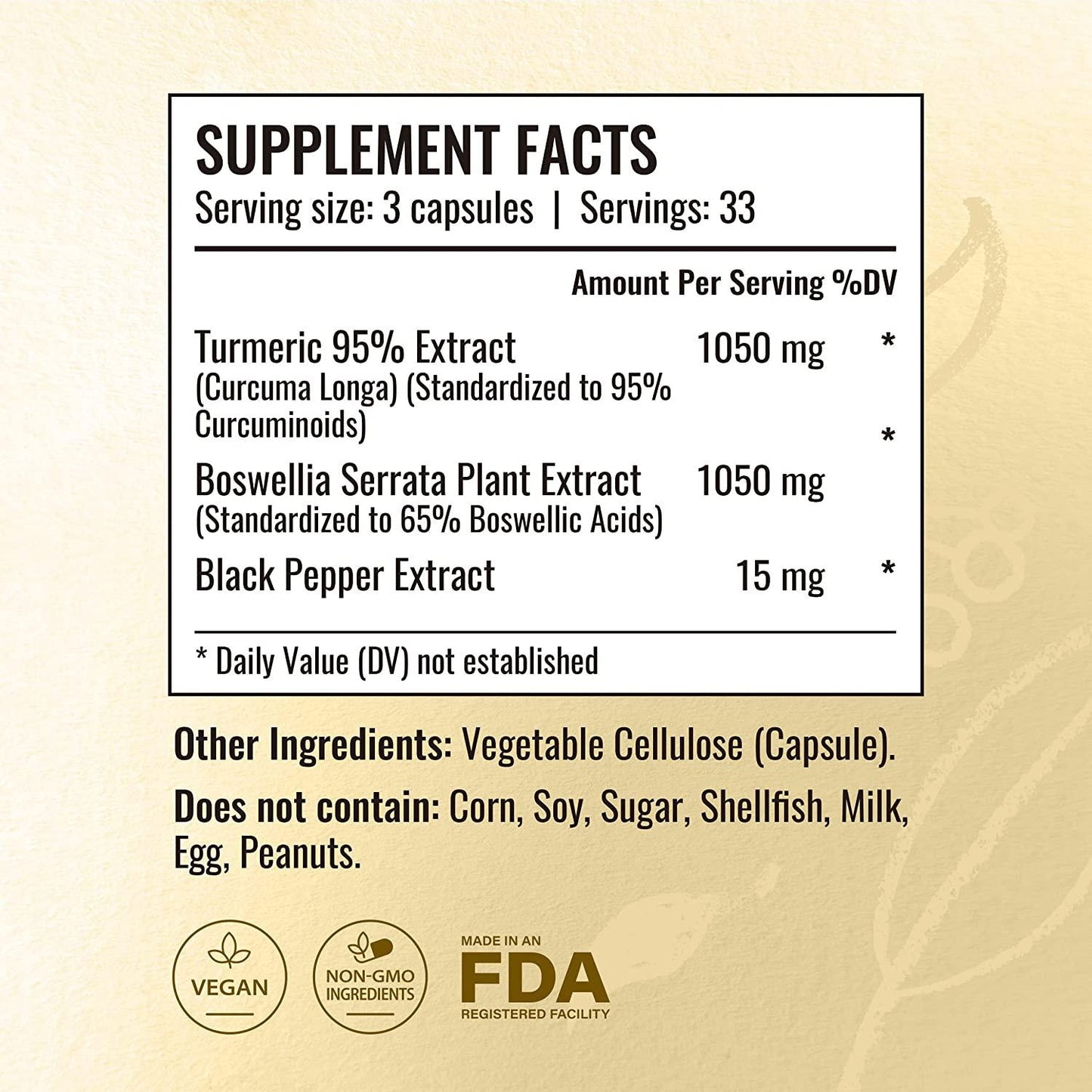 Boswellia Frankincense 100 Capsules 500 mg | Filled With Boswellia Serrata Extract | Contains 65% Boswellic Acids | Supports Muscle and Joint Health | Strengthens the Immune System | Improves Gut Func