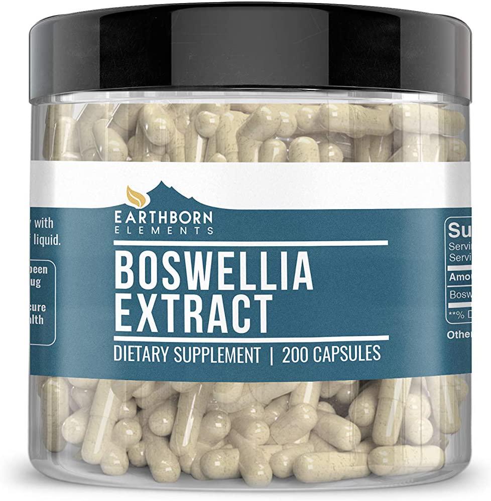 Boswellia Serrata Extract, 200 Capsules, 540mg Serving, 100% Pure and Extra Potent Indian Frankincense, Non-GMO, Made in USA, No Additive or Filler, Natural Ayurvedic Supplement