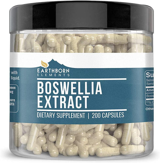 Boswellia Serrata Extract, 200 Capsules, 540mg Serving, 100% Pure and Extra Potent Indian Frankincense, Non-GMO, Made in USA, No Additive or Filler, Natural Ayurvedic Supplement