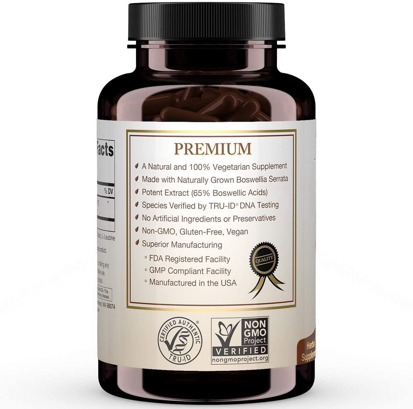 Boswellia Serrata Extract (65% Boswellic Acids) Supplement - 120 Capsules, 2 Month Supply