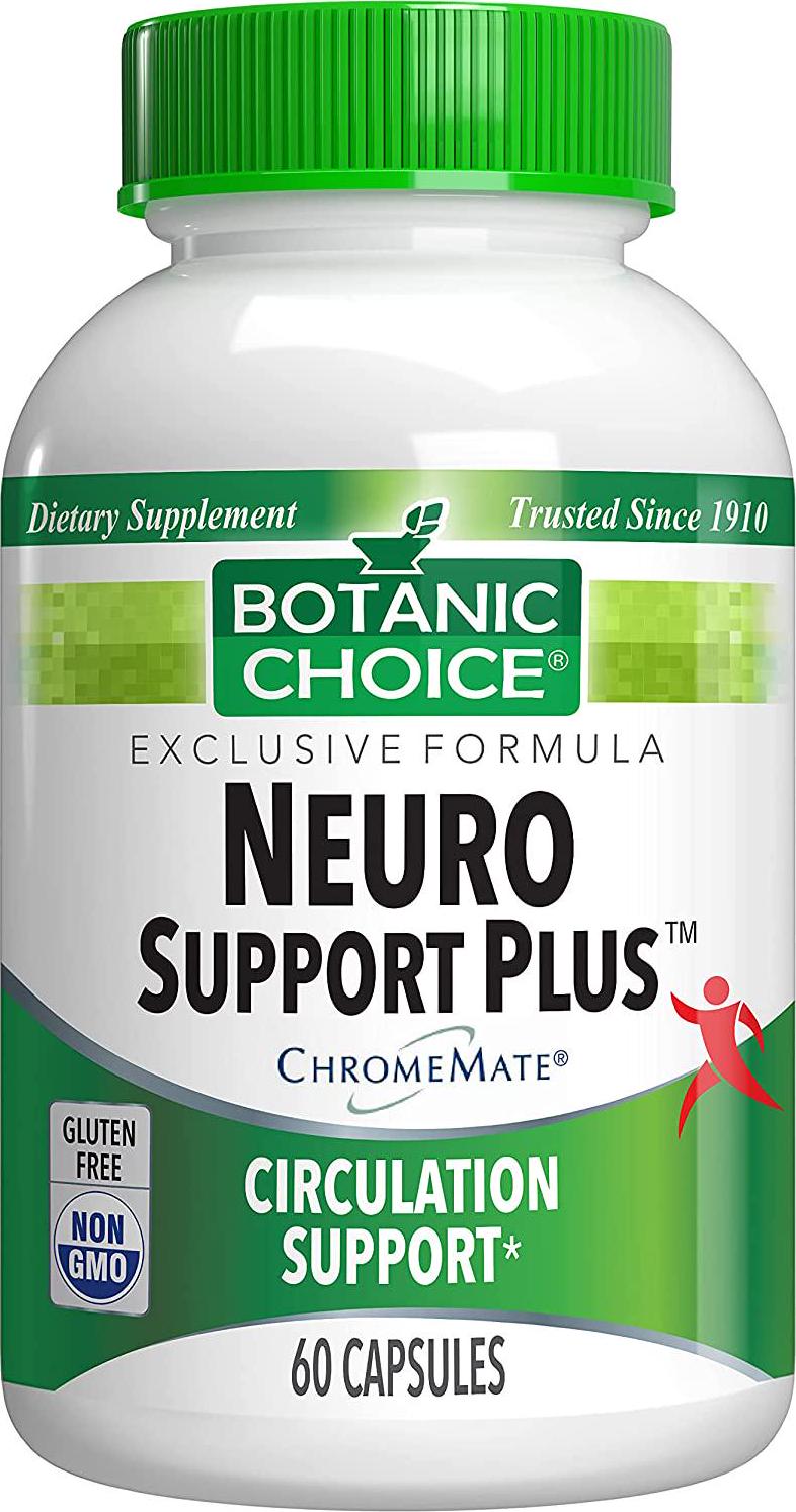 Botanic Choice Neuro Support Plus, 60 Ct - for Healthy Feet and Nerves; Circulatory Support for Your Feet and Leg Comfort; Vitamin for Nerve