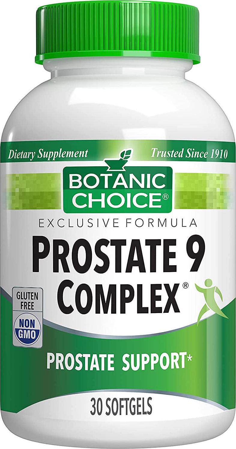 Botanic Choice Prostate 9 Complex - Adult Men Daily Supplement - Delivers Essential Minerals to Support Healthy Urinary Function Testosterone Balance and Overall Wellness 30 Softgels