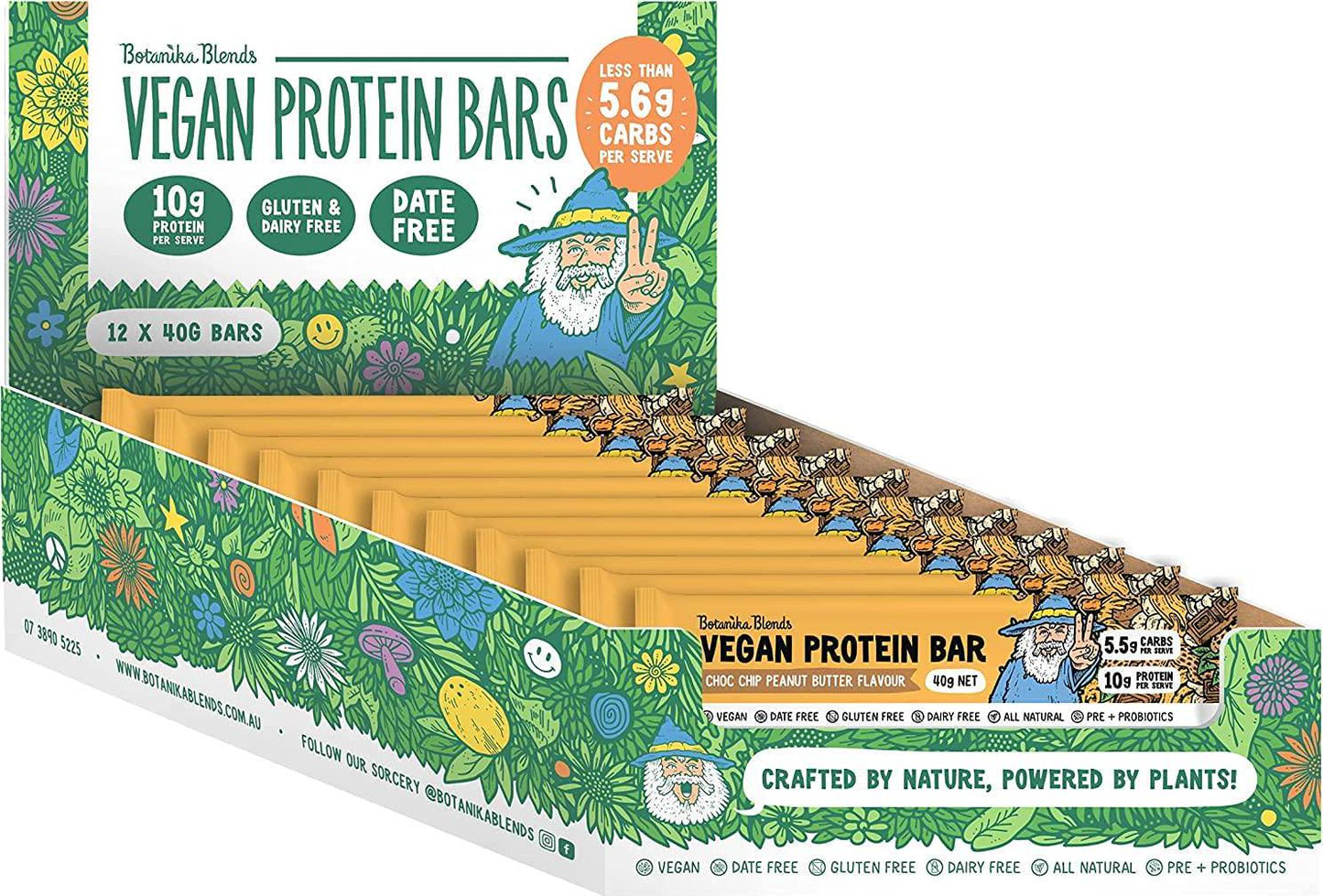Botanika Blends Bars - Choc Chip Peanut Butter (12 x 40G), 500 g