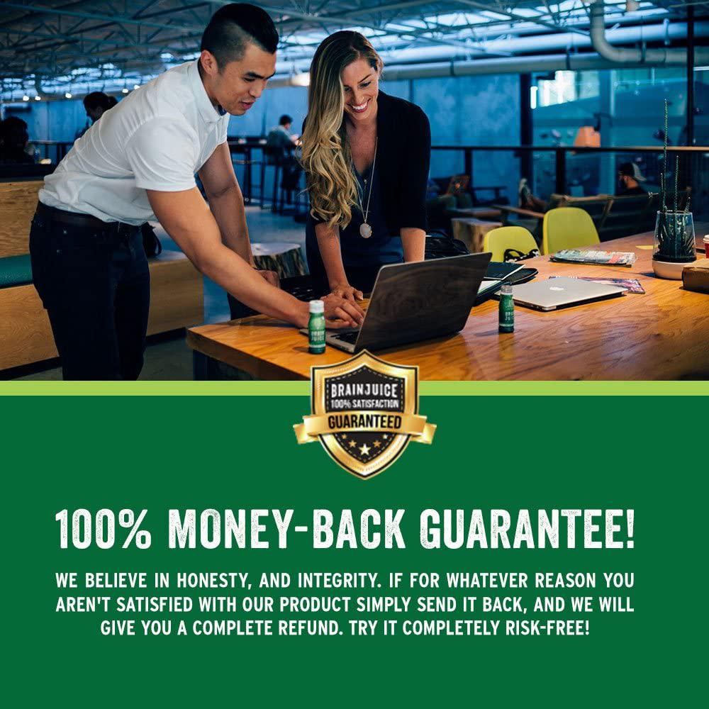 BrainJuice Brain Booster Shot, Original Peach Mango | Liquid Drink Supplement for Improved Energy, Memory, Focus, Clarity and Mood, Gluten-Free, Non-GMO | 2.5 fl oz, 12 Count