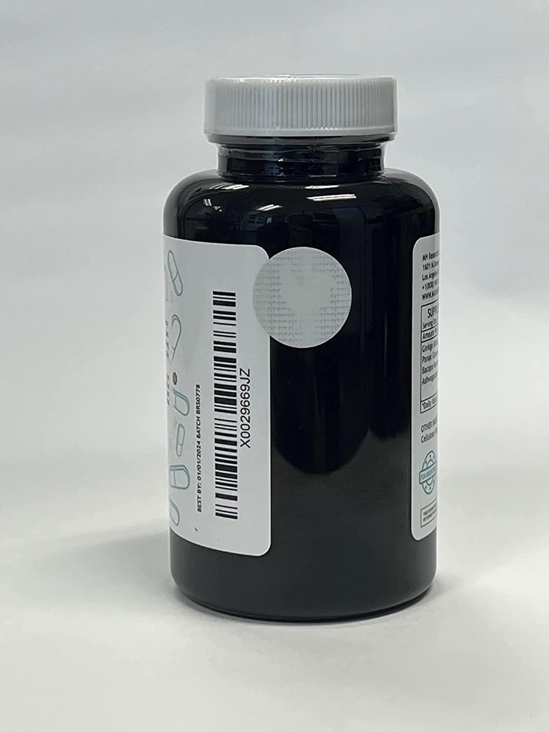 Brain Support 100 Capsules, 1400 MG per Serving (Ginkgo Biloba, Panax Ginseng, Bacopa Monnieri, Ashwagandha)