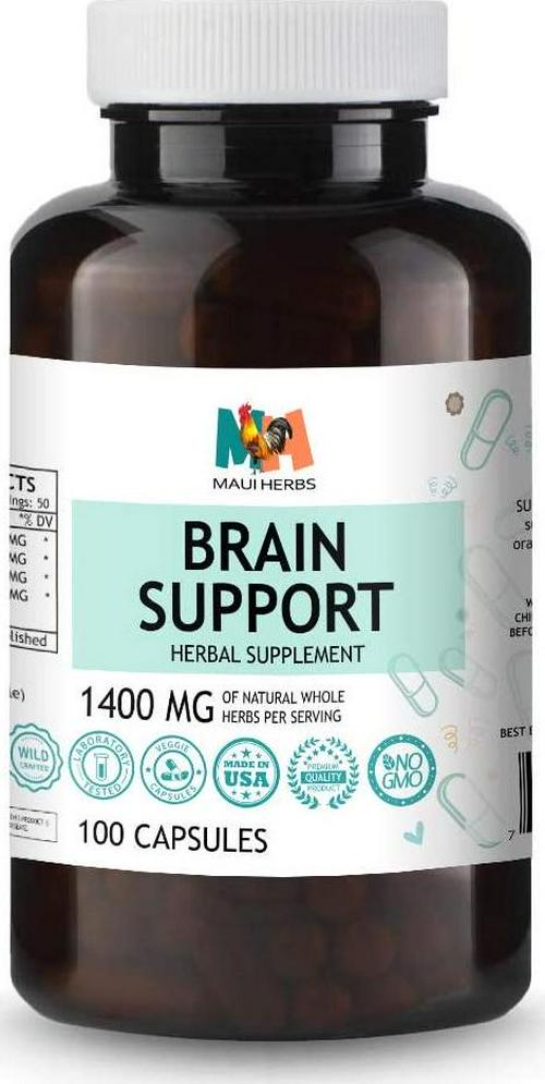 Brain Support 100 Capsules, 1400 MG per Serving (Ginkgo Biloba, Panax Ginseng, Bacopa Monnieri, Ashwagandha)