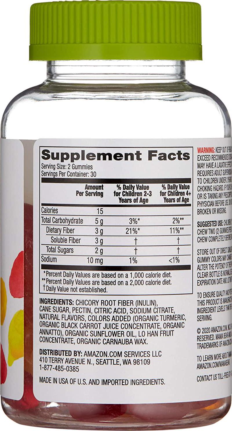 Brand - Mama Bear - Kids Fiber Gummies - Supports Digestive Health - 60ct