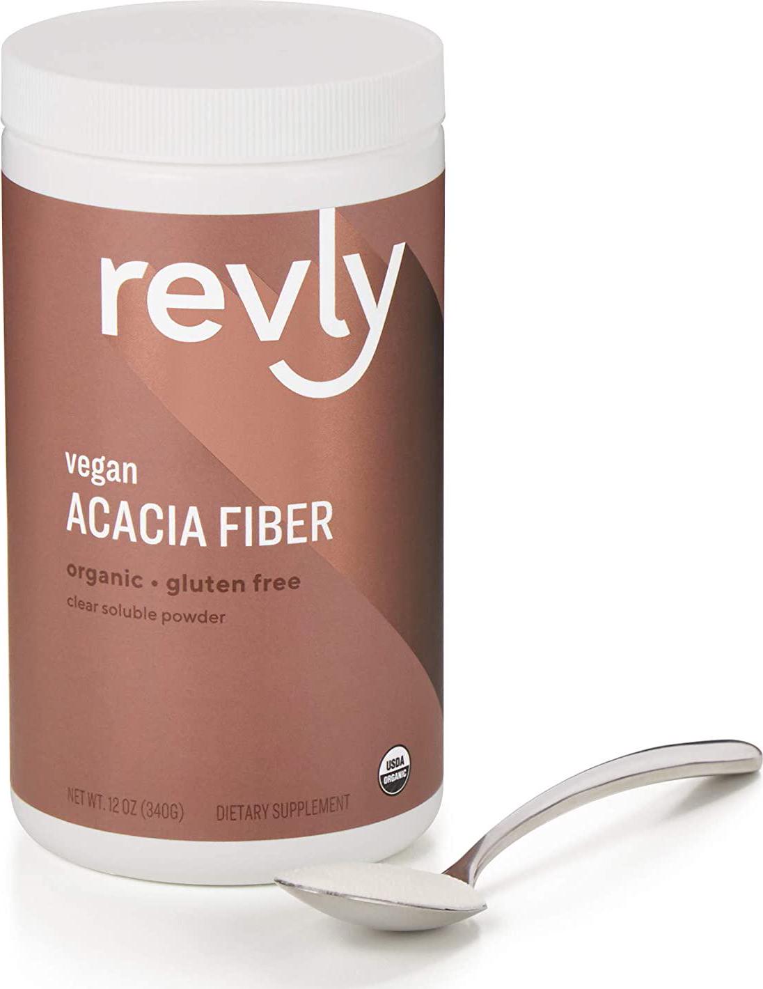 Brand - Revly Organic Acacia Fiber Powder, Supports Digestive Health*, 12 Ounce, 52 Servings, Vegan