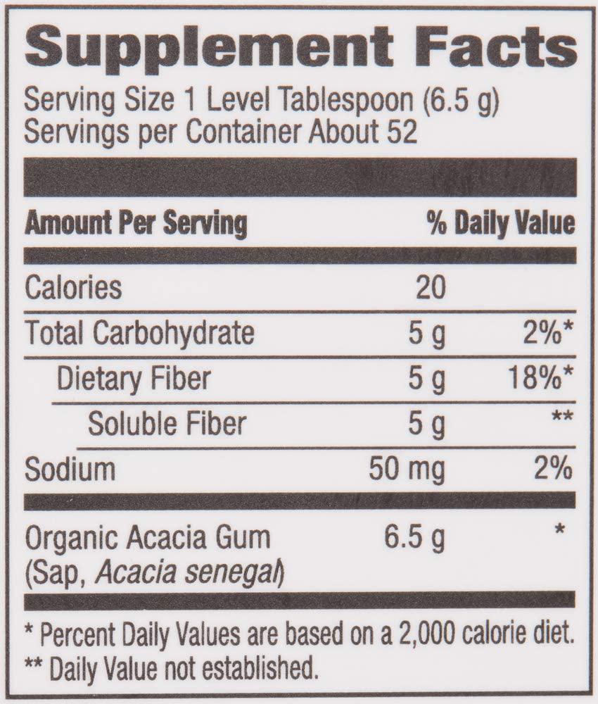 Brand - Revly Organic Acacia Fiber Powder, Supports Digestive Health*, 12 Ounce, 52 Servings, Vegan