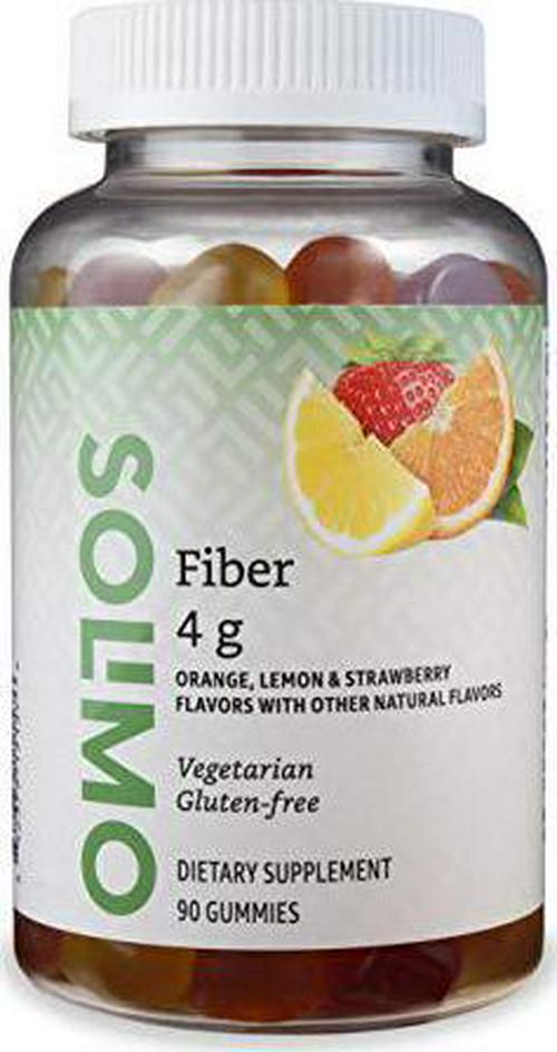 Brand - Solimo Fiber 4g - Digestive Health, Supports Regularity - 90 Gummies (2 Gummies per Serving)