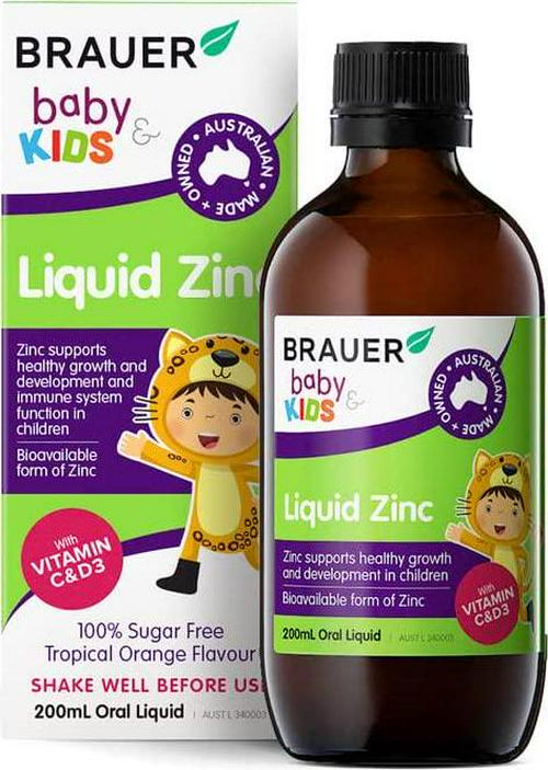Brauer Natural Baby and Kids Liquid Zinc Oral Liquid 200 ml
