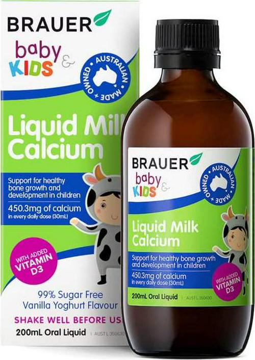 Brauer Natural Baby and Kids Liquid Milk Calcium Oral Liquid 200 ml