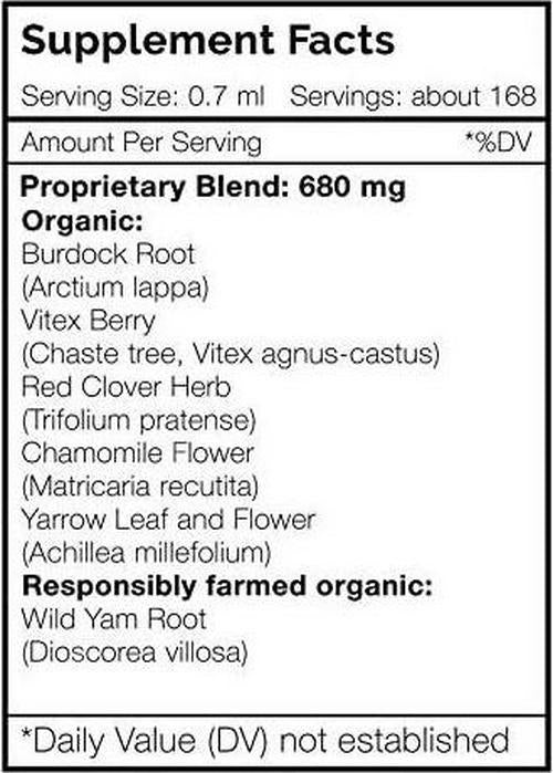 Breast Fortitude Alcohol-Free Extract, Burdock, Vitex, Wild Yam, Red Clover, Chamomile, Yarrow. Glycerite Tincture Healthy Breast Formula (2 fl oz)