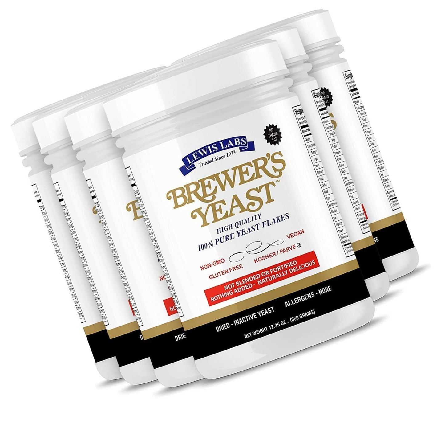 Brewers Yeast Flakes for Lactation Cookies, Breastfeeding Supplement to Boost Mother's Milk (6 Pack) - Non Fortified, Unsweetened - Kosher, Gluten Free, Non GMO, Vegan, Plant Based Protein Powder