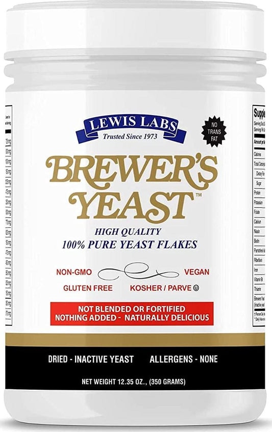 Brewers Yeast Flakes for Lactation Cookies, Breastfeeding Supplement to Boost Mother's Milk (12 Ounce) - Non Fortified, Unsweetened - Kosher, Gluten Free, Non GMO, Vegan, Plant Based Protein Powder