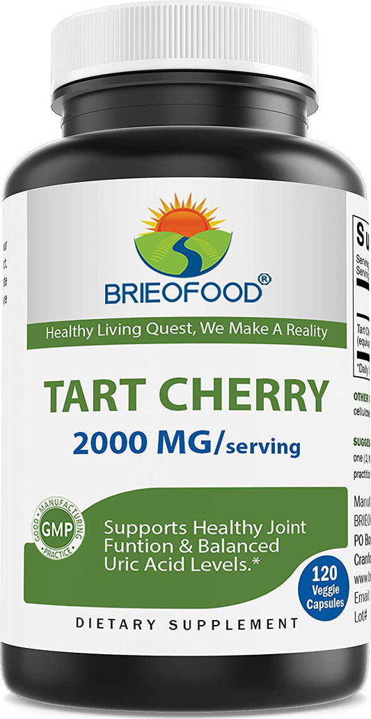 Brieofood Tart Cherry 2000mg/Serving - 120 Veggie Capsules