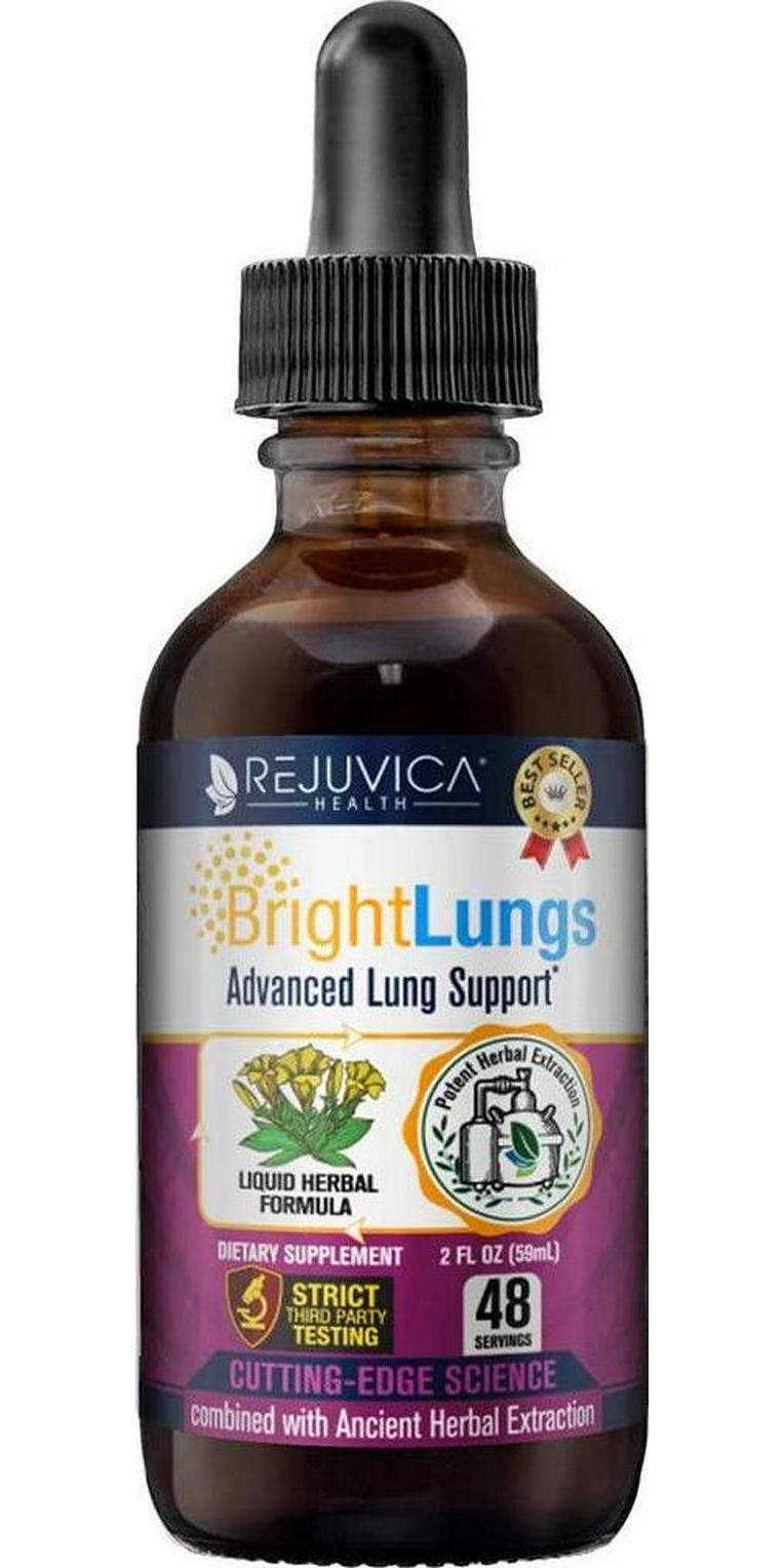 Bright Lungs - Advanced Lung Support Supplement - Liquid Delivery for Better Absorption - Grindelia, Lobelia, Licorice, Wild Cherry and More!