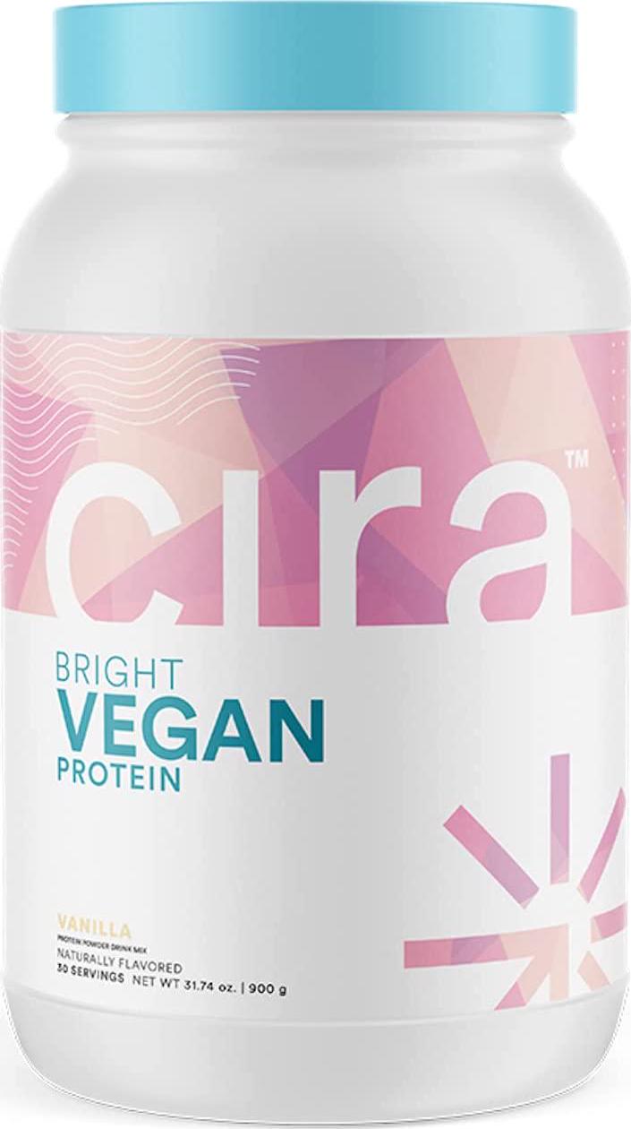 Bright Vegan Protein Powder for Women - Low-Carb, Non Dairy, Gluten Free, and Non-GMO Naturally Flavored Plant-Based Protein - 30 Servings, Vanilla