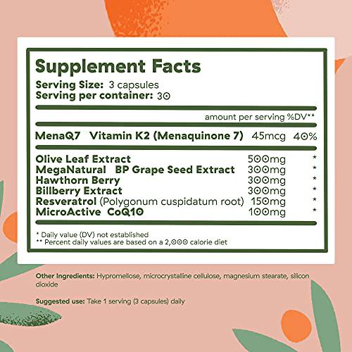 Brightcore Nutrition Vitality Capsules, Heart Health Capsules Rich in Magnesium and CoQ10, Easy-to-Absorb Heart Health Supplements for Cardiovascular and Blood Support, 90 Capsules