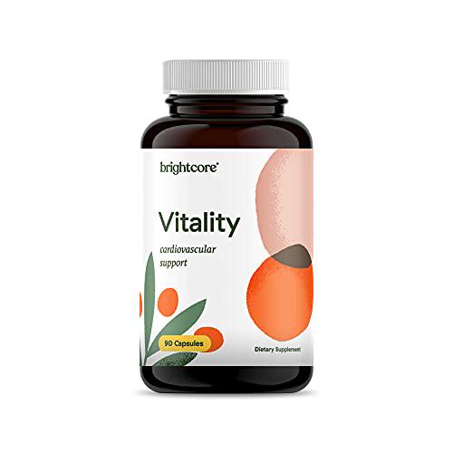 Brightcore Nutrition Vitality Capsules, Heart Health Capsules Rich in Magnesium and CoQ10, Easy-to-Absorb Heart Health Supplements for Cardiovascular and Blood Support, 90 Capsules