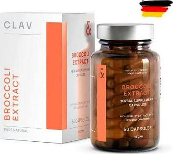 Broccoli Extract | 100mg Sulforaphane per Serving | Antioxidant Rich in Vitamins and Minerals | 60 Capsules Vegan | Made in Germany
