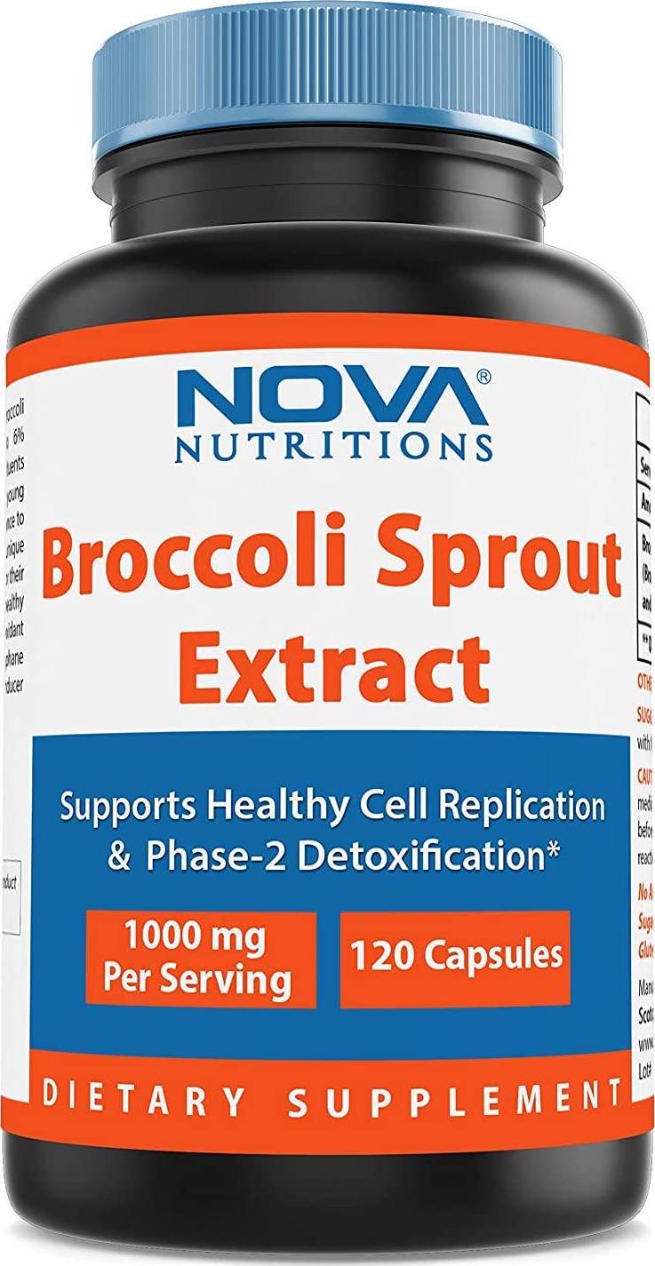 Broccoli Sprout Extract 1000 mg 120 Capsules by Nova Nutritions