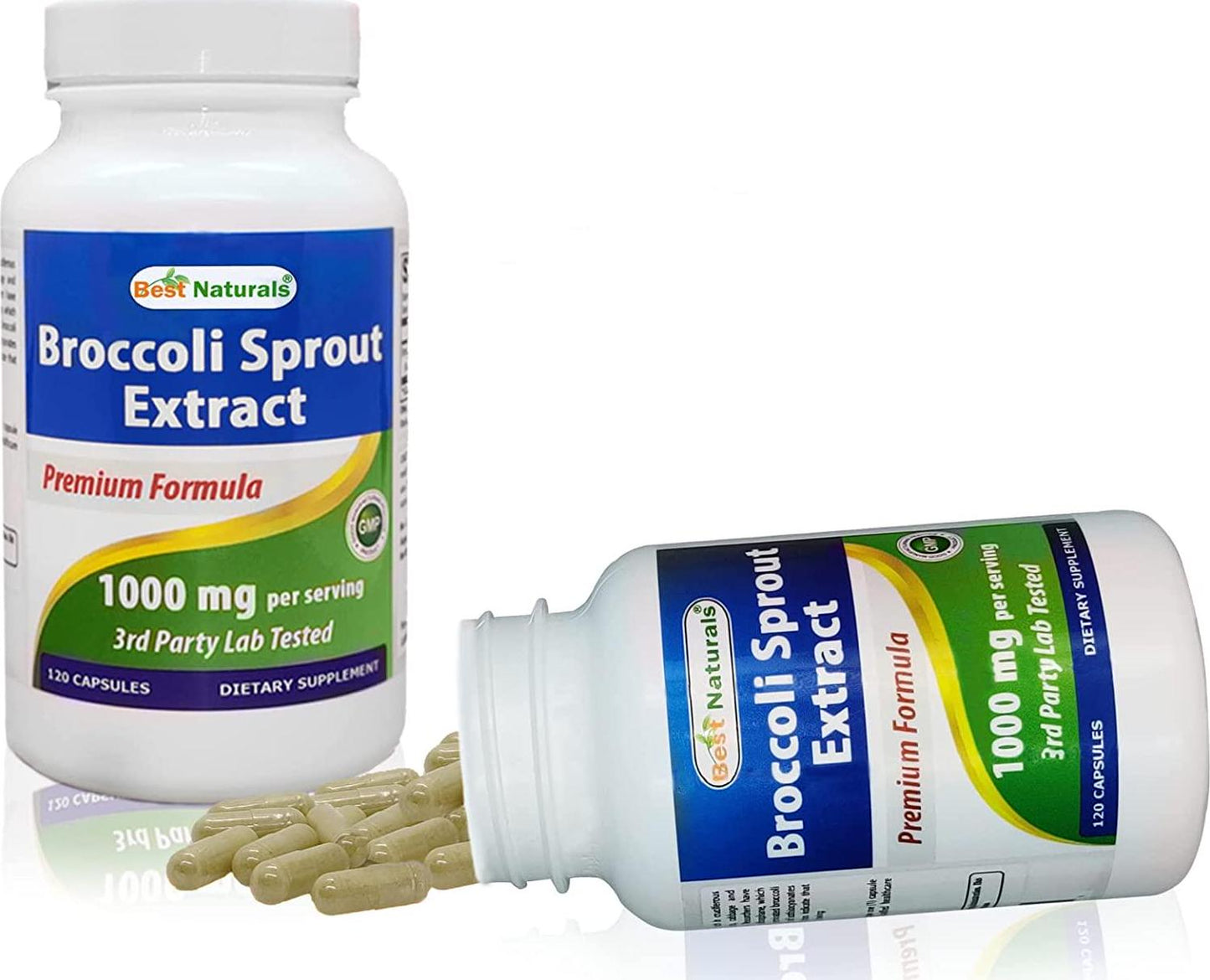 Broccoli Sprouts 1000 Mg Per Serving 120 Capsules by Best Naturals - Manufactured in a USA Based GMP Certified Facility and Third Party Tested for Purity. Guaranteed!! (2)