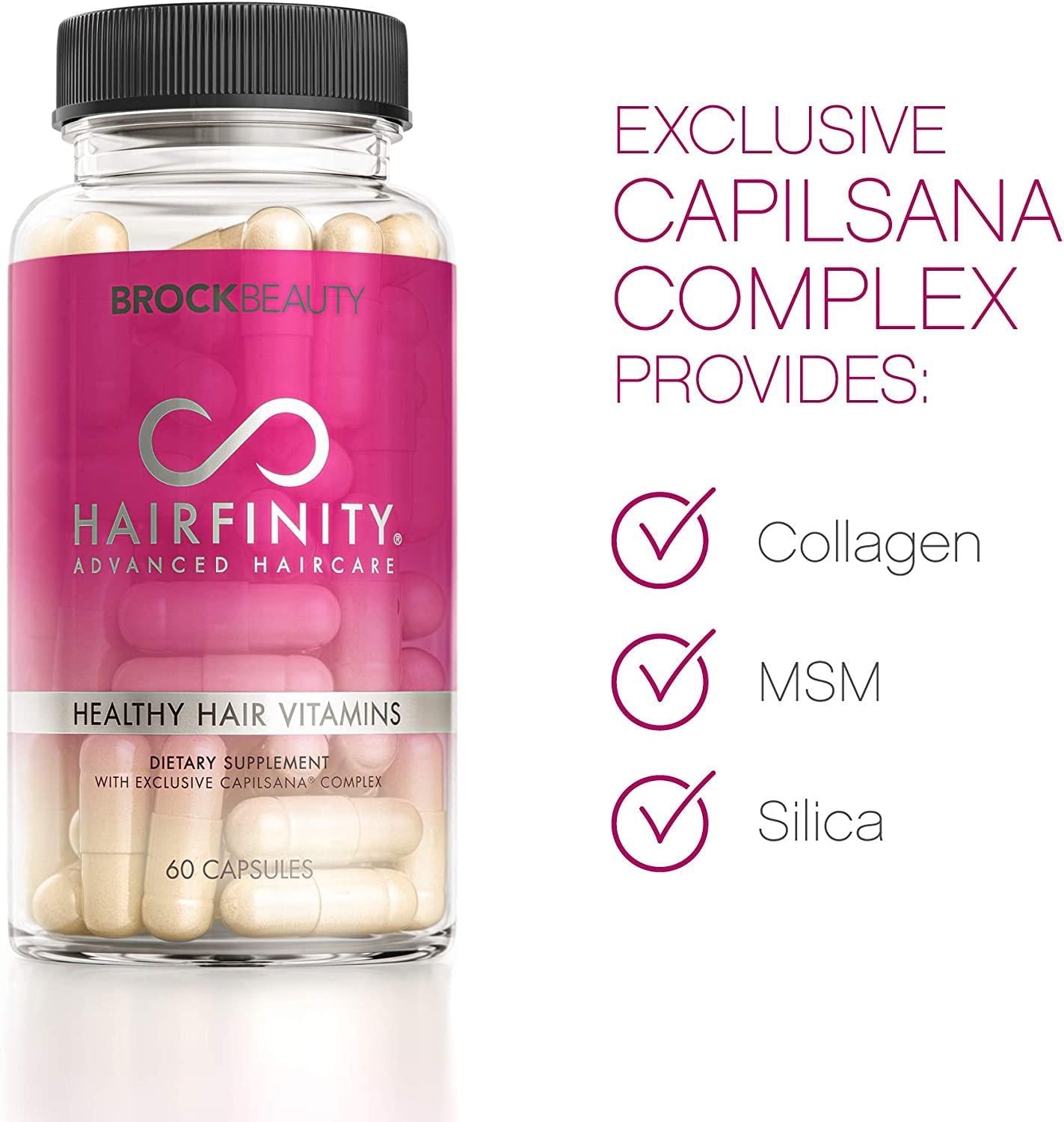 Brock Beauty Hairfinity Healthy Hair Vitamins 60 Capsules (1 Month Supply)