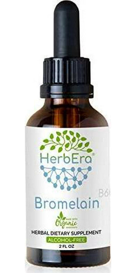 Bromelain B60 Alcohol-Free Herbal Extract Tincture, Super-Concentrated Wildcrafted Bromelain, Pineapple (Ananas comosus) (2 fl oz)