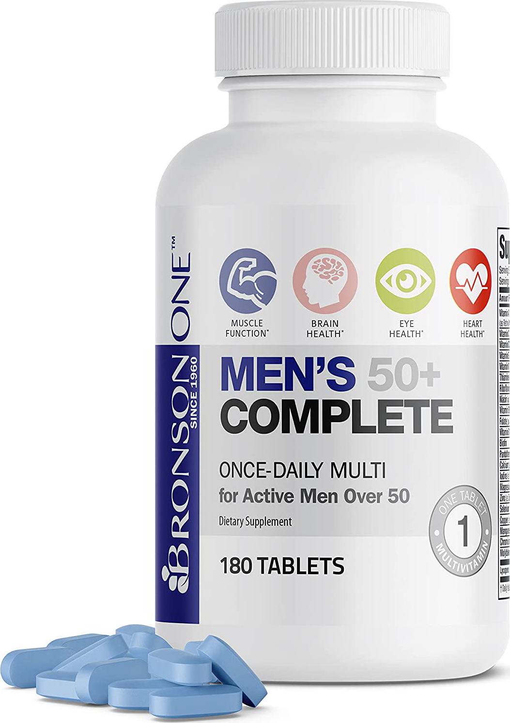 Bronson ONE Daily Mens 50+ Complete Multivitamin Multimineral (180)
