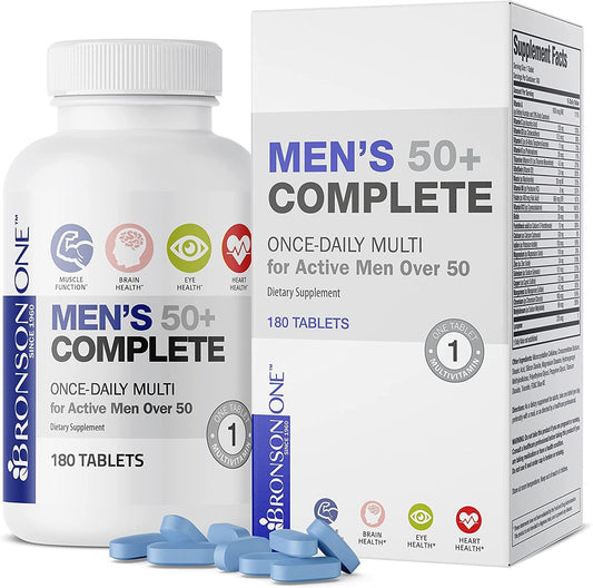 Bronson ONE Daily Mens 50+ Complete Multivitamin Multimineral (180)